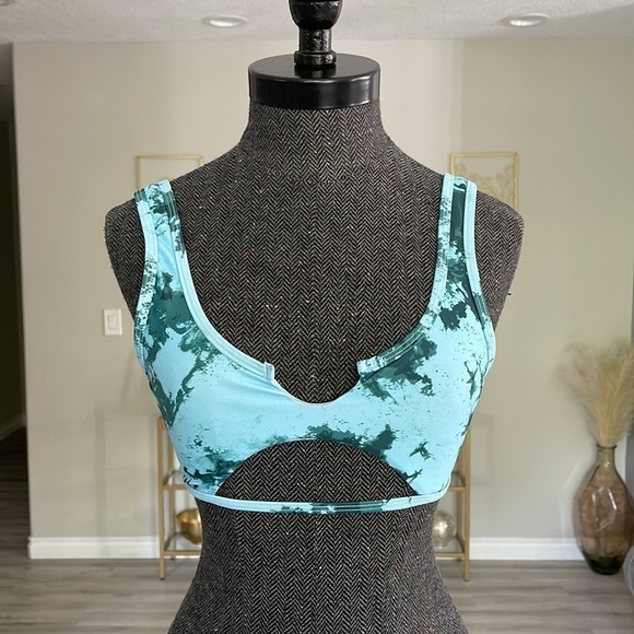 Zaful Sexy Tie Dye Cutout Bikini Top Size 6 - Picture 2 of 5